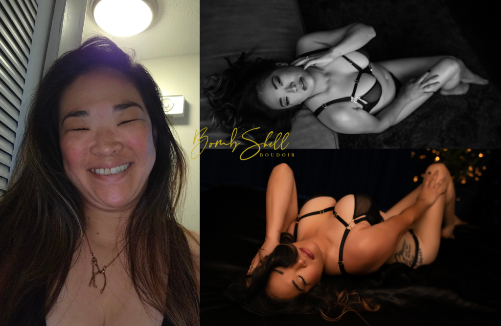 Before and After of a babe during her BombShell Boudoir session located in Crestwood, KY